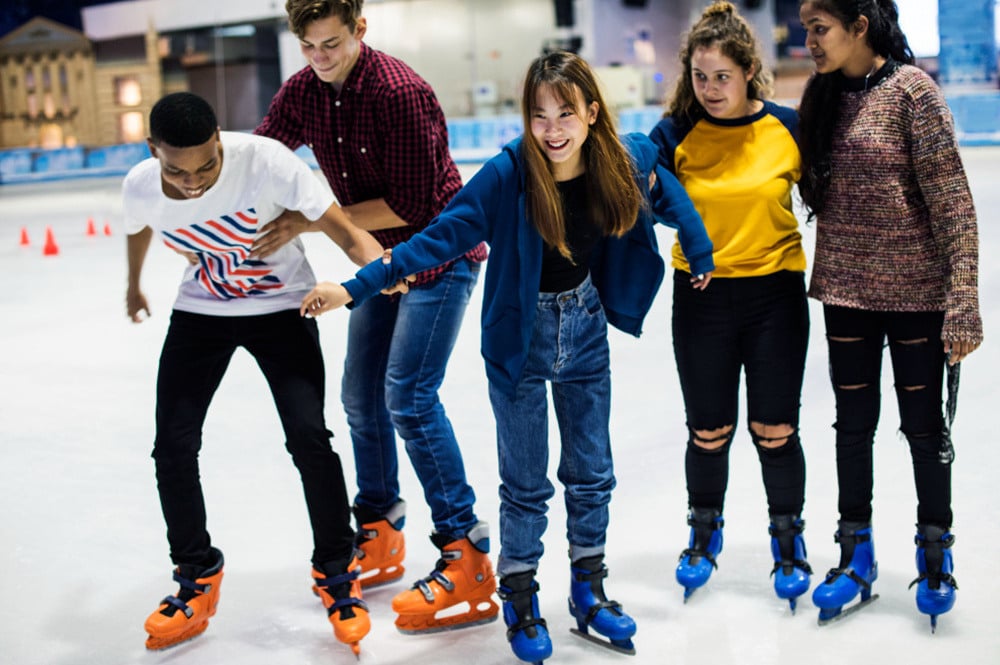 skating with friends